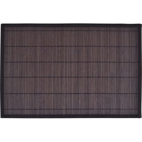 vidaXL Platzsets 6 Stück Bambus 30x45 cm Dunkelbraun