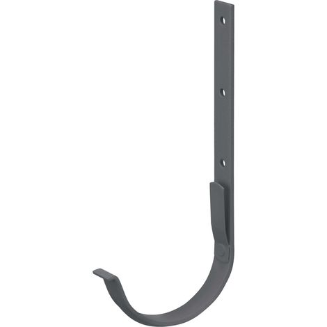 INEFA Dachrinnenhalter halbrund, PVC Rinnenhalter, Dachrinnenzubehör, einfache Steckmontage, Made in Germany - NW100 / 100mm, 1 Stück, Anthrazit