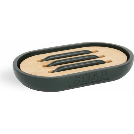Porta Sapone Verde in Bambù Accessori Bagno Annika (1/2)