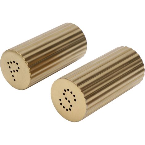 Bouteille d'assaisonnement en acier inoxydable, 2 pièces, pot distributeur de salière pour sucre, cuisine domestique, or (1/5)