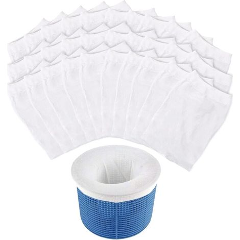 Filtre d'écumage Ulisem, 30 pièces, panier filtrant pour piscine, pour collecter le pollen, les feuilles et les cheveux (sans panier) (1/4)