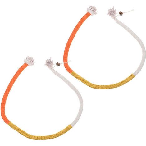 Jouets en corde à l'herbe à chat compatibles avec les jeux actifs (2 pièces de jouets en corde de coton colorés). (1/4)