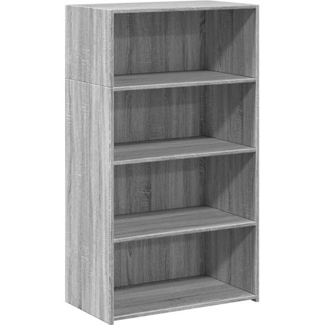 Aparador cómoda cómoda armario mueble organizador cocina salón salón alto Sonoma 70 x 41 x 124 cm madera contrachapada gris 020035626