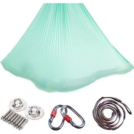 Ensemble de balançoire de yoga aérien en tissu hamac de 5 mètres, hamac de yoga suspendu, élingue de yoga L10454 (1/3)