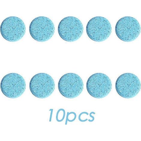 Comprimés effervescents pour le nettoyage de voiture, nettoyant pare-brise solide, agent lave-glace universel pour la maison, les toilettes et les vitres de voiture, dépoussiérant (10 unités). (1/5)