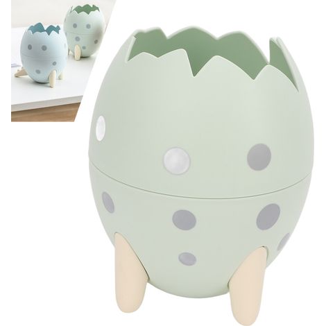 Porte-stylo en forme d'œuf de dinosaure, boîte de rangement amovible et peu encombrante en polypropylène, vert, 12,5 x 11 cm