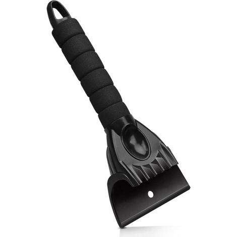 Grattoir à Glace, Gratte-Givre Racloir en Plastique avec Manche Antidérapant Outil Multifonctionnel Conception à Pelle Pelle À Neige pour Voiture - Noir (1/5)