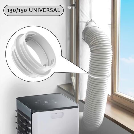 Adaptateur de Tuyau D'échappement pour Climatisation, Tuyau Climatiseur Mobile Adaptateur Clim Fenetre, 130/150mm Raccord Tuyau D'échappement Climatique 2 En 1 pour Tuyau D'évacuation CA