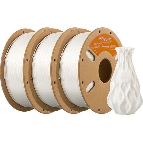 Filamento PLA, diametro 1,75 mm, materiale di alta qualità per stampa 3D, bianco giada - 3 kg (1/2)