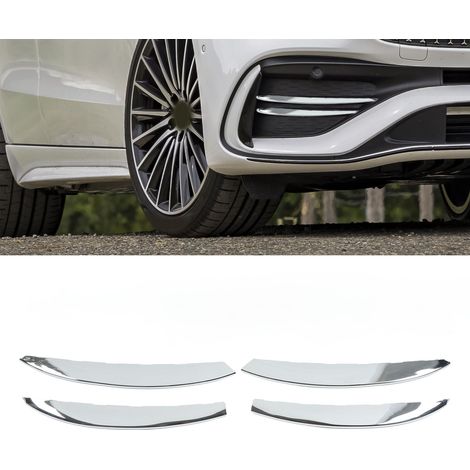 Vierteiliger Frontstoßfängergrill mit Nebelscheinwerfern für Mercedes-Benz C-Klasse W206 AMG Line 2021–2023, galvanisiertes Silberfinish (1/5)