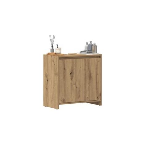 Armoire lavabo de salle de bain chêne artisanal 60x33x60 (1/5)