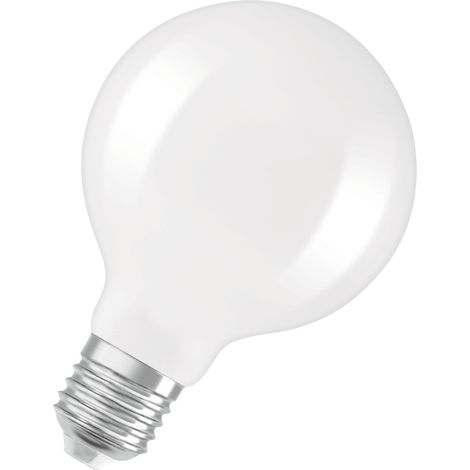 OSRAM LED Superstar Globe 95 60 Filament DIM in globe shape, LED lamp, lead-free glass, frosted, 5.9 W, (ex 60 W), 806 lm, warm white, 2700 K, dimmable, 25000 h, CRI 80 (1/4)