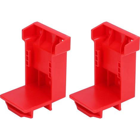 Support de fixation pour batterie lithium 18V/20V (lot de 2) - Rouge (1/5)