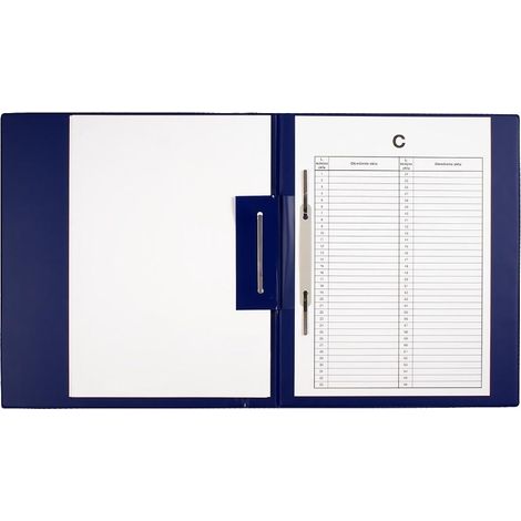 Cartella personale (bianco e nero) blu scuro