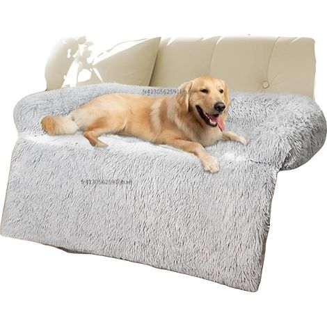 Cama para perros, diseño suave y transpirable, fácil de limpiar, gris, 104x95x15cm (1/2)
