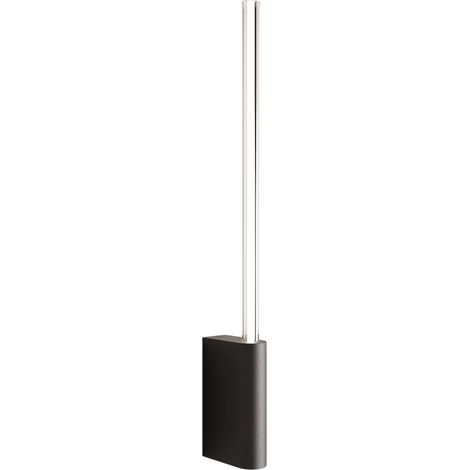 Brilliant Lampada da Parete LED 1 Luce in Alluminio Verniciato Nero, Design Cilindrico, Tecnologia Dimmerabile TRIAC, Altezza 50,7 cm, IP20 (1/3)