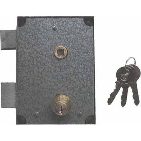 Serrure de porte en fer cylindre court gauche 48 FPB