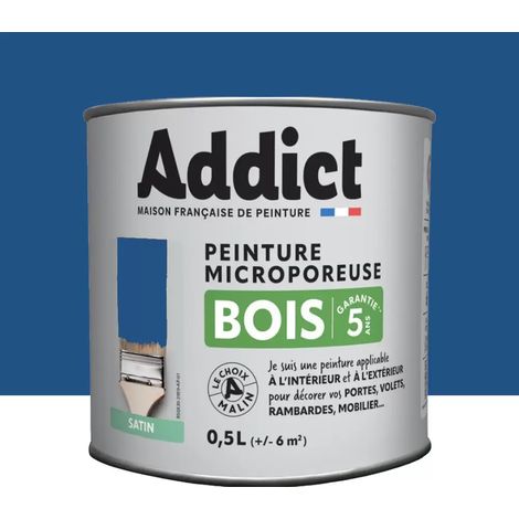 Peinture Bois Microporeuse Addict Marine Satin 0,5 L (1/2)