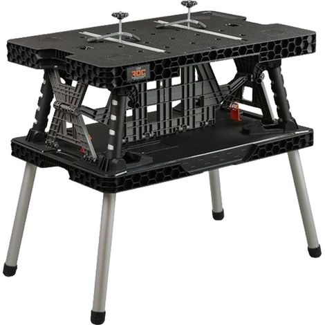 Banco da lavoro pieghevole Keter, piano di lavoro portatile da 453 kg con morsetti (1/5)