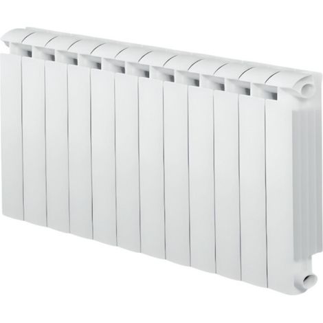 KLASS 600 Calentador central de aluminio fundido blanco de 12 elementos, 1584w (1/4)