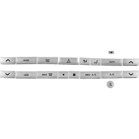 18 pièces - Garnitures adhésives en alliage pour boutons de climatisation de console centrale Jaguar XF XFL XE XEL 2015-2020 (1/5)