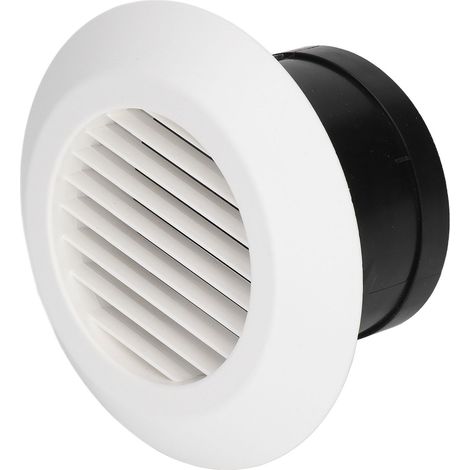 Bouche d'aération ronde PP ABS grille Volet cache tuyau pour WC salle de bain cuisine extracteur 1 pièce 10 cm (1/5)