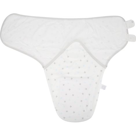 Couverture d'emmaillotage en coton pur pour bébé 3-4 mois, motif étoiles mignon, literie quatre saisons, taille M bébé garçon fille (1/5)