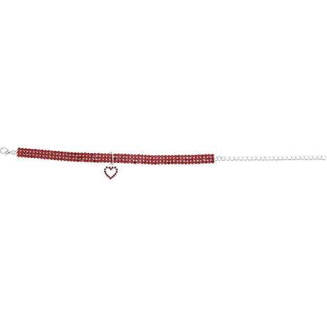 Collar para perro con pedrería y colgante de corazón (2 unidades) (1/5)