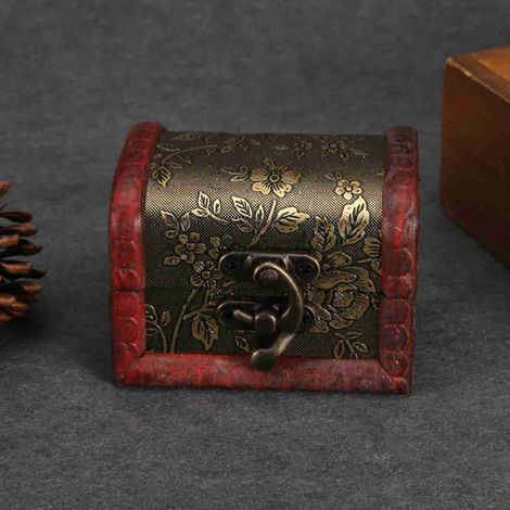 Boîte de rangement décorative en bois de style vintage pour bonbons, bijoux et objets décoratifs (1/5)