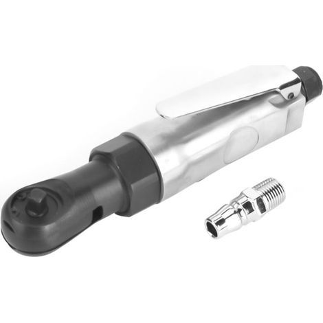 Llave de carraca neumática de vástago recto, mini llaves de carraca neumáticas, conector roscado de 1/4", cabezal cuadrado de 1/4" (1/4)