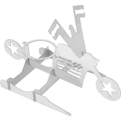 Hähnchengrill aus Edelstahl 304, fünfzackiger Stern, abnehmbar, tragbar für Motorradgrill (1/5)