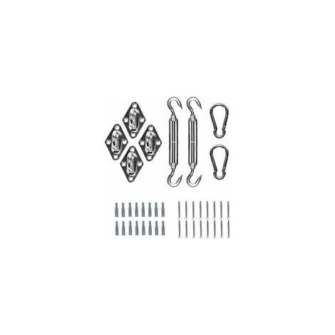 Kit de fixation de voile d'ombrage-Kit en acier inoxydable 304, accessoires de fixation de matériel de voile d'ombrage, tissu d'ombrage triangulaire