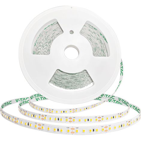 V-TAC LED-Streifen SMD2835 8W/m 120 LEDs/m Streifen 24V 6500K 10mm Spule 20m Artikelnummer 24323 (1/5)