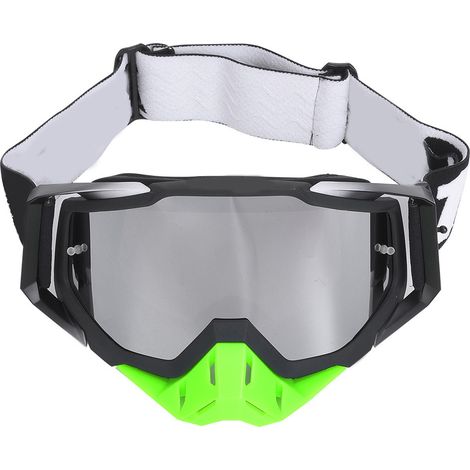 Outdoor-Fahrradbrille für Erwachsene, Männer und Frauen, winddicht, Sonnenbrille, Motorrad-Fahrradschutzbrille (silber & schwarz) (1/5)