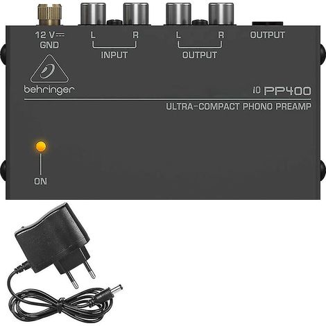 CREA Ctmw Phono Turntable Preamp - Mini préamplificateur de phonographe stéréo audio électronique avec entrée RCA, sortie RCA et fonctionnement à faible bruit alimenté par 12 volts (1/4)