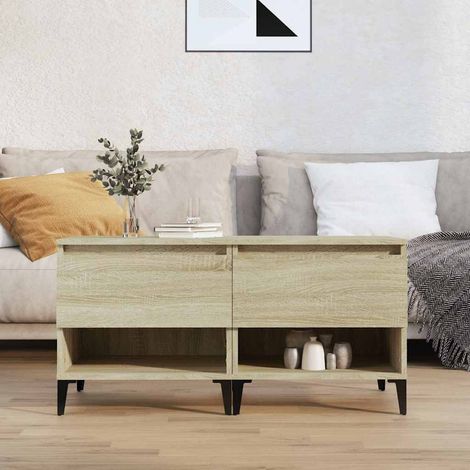 vidaXL Side Tables 2 pcs Sonoma Oak 50x46x50 cm Engineered Wood (1/5)