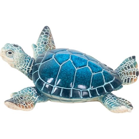 Signes Grimalt Figura De Tortuga Figuras  Tortuga Pequeño Resina Marinero Azul 14x12x5cm 22619