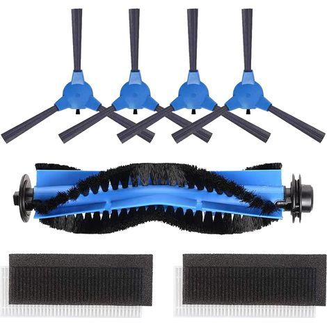 Geeignet für die Kehrmaschine eufy RoboVac 11S, Ersatzbürstenfilter-Zubehörset für Kehrroboter (1 Mittelbürste + 2 Filter + 4 Seitenbürsten) (1/5)