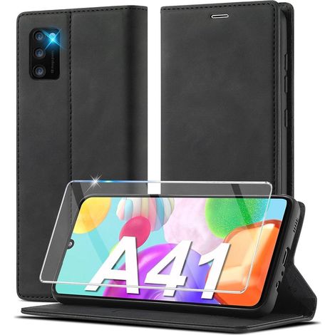 Coque portefeuille cuir pour Samsung Galaxy A41 avec béquille et porte-cartes (1/5)