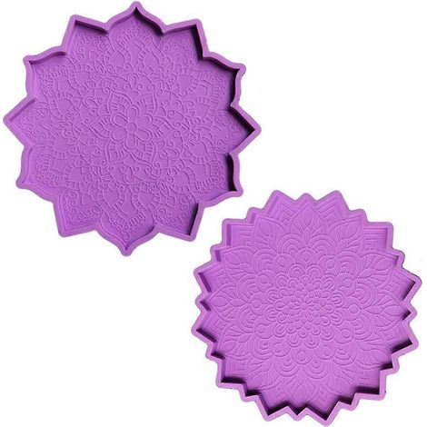 Untersetzerform aus kristallinem Achat, Epoxidharzform, dekorative Form für Bastelarbeiten, Tassen und Topfuntersetzer.