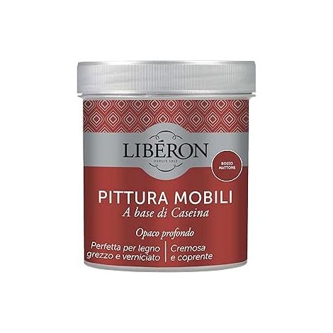 LIBERON - PITTURA MOBILI A BASE DI CASEINAOPACO PROFONDO ROSSO MATTONE 500ML (1/3)