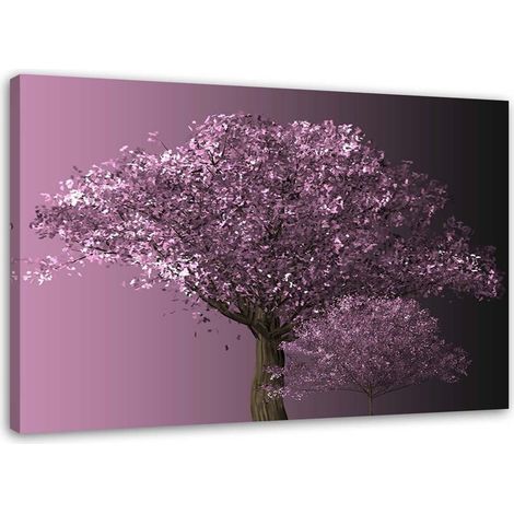 Tableau sur toile Arbre violet Nature 100x70 (1/5)