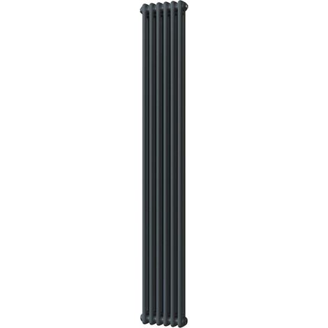Alpha - Anthracite Vertical Column Radiator H1800mm x W284mm 2 Column (1/3)