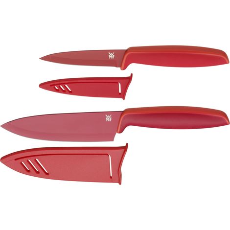 WMF 1879085100 Touch Set di 2 Coltelli, Rosso (1/5)