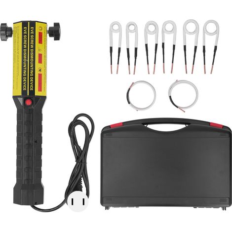 Chauffeuse à induction magnétique sans flamme pour retirer boulons et écrous, outil thermique avec 8 bobines, prise US 110V 10A, machine de chauffage portable efficace. (1/5)