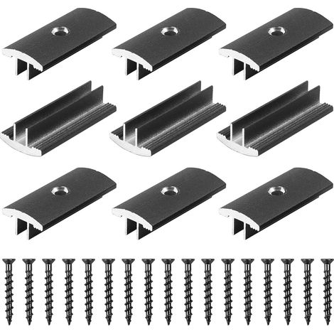 Packung mit 100 Befestigungsclips aus Aluminiumlegierung für Terrassendielen, verdeckte Abstandshalter mit 100 Schrauben für WPC/BPC- und Bambusparkettböden (1/5)