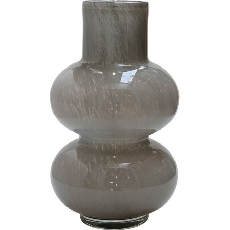 Vase en Verre Épais Gris, Décoration Organique Unique Fait Main - PANGIVO (1/3)