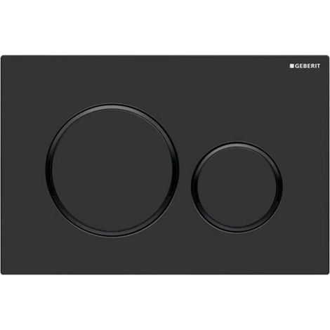 Plaque de déclenchement double chasse – Noir mat – Compatible Geberit G115882161 Sigma 20 – 1,6/0,8 GPF (1/2)