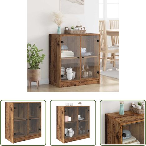 vidaXL Meuble d'appoint Bois Ancien 68 x 37 x 75,5 cm (1/5)