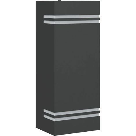 Applique murale d'extérieur noir acier inoxydable